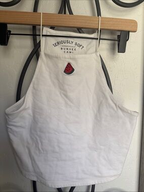 Aeropostale Seriously Soft Cropped Bungee Tank with Watermelon Patch | Medium